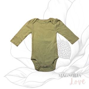 🫒 NWOT Cloud Island Olive Baby One Piece Bodysuit Onesie Boys Unisex 3-6M